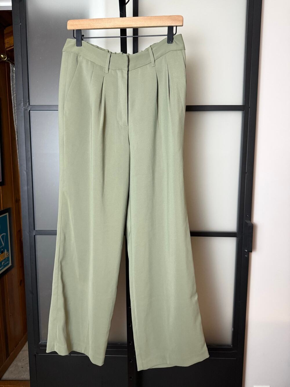 Quince Women's Stretch Crepe Pleated Wide Leg Pant Petite Size 10